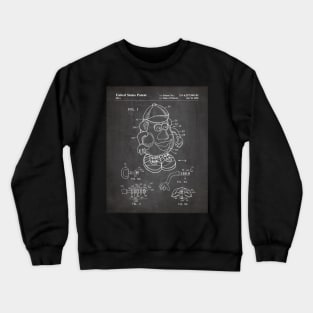 Retro Toys Patent - Kids Toy Childrens Bedroom Art - Black Chalkboard Crewneck Sweatshirt